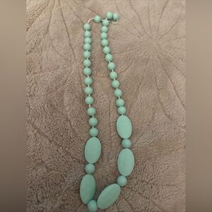 Sofia Teething Necklace - Super Cute Mint 30” Total Length